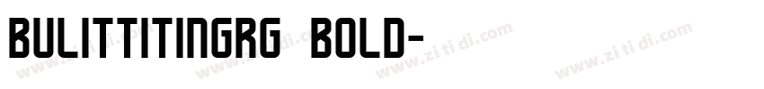bulittitingrg bold字体转换